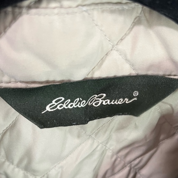 Eddie Bauer Cream Quilted Goose Down Vest Size XL - Picture 2 of 10